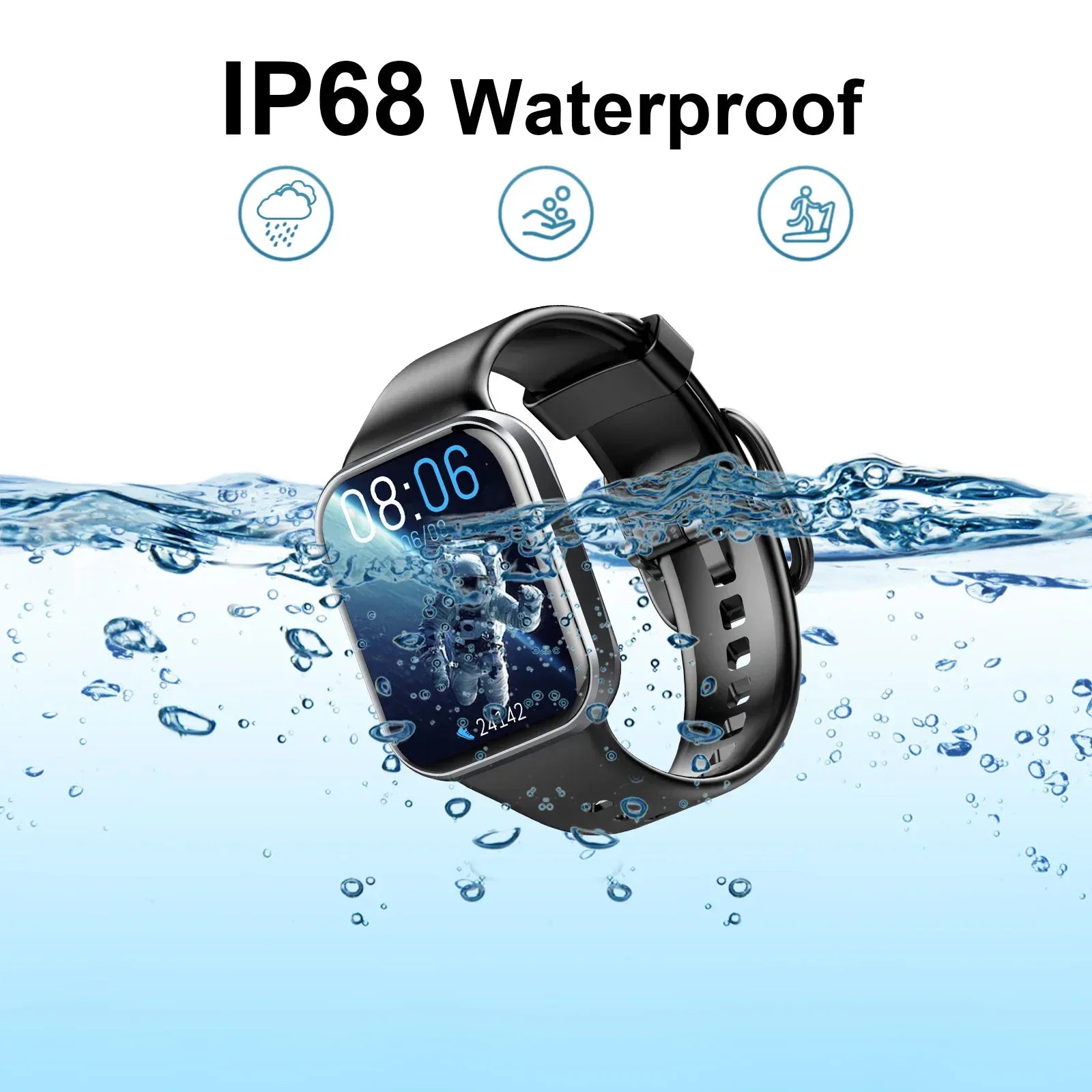 Q23 Smart Watch, Fitness Tracker Watch, 1.69'' Touch Smartwatch Fitness Watch with Pedometer/Sleep Monitor. - Wear444