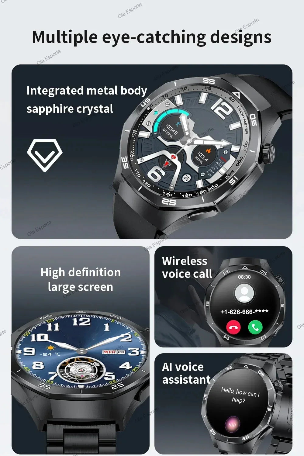2026 Watch 5 Pro GPS Track Smart Watch Men 360*360 AMOLED Screen BT Call Fitness IP68 Waterproof Health Monitor Man Smartwatches - Wear444
