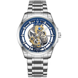 LIGE Fashion Quartz Watches For Men Gold Skeleton Retro Men Watch Top Brand Luxury Sport Waterproof Watch Men Relogios Masculino
