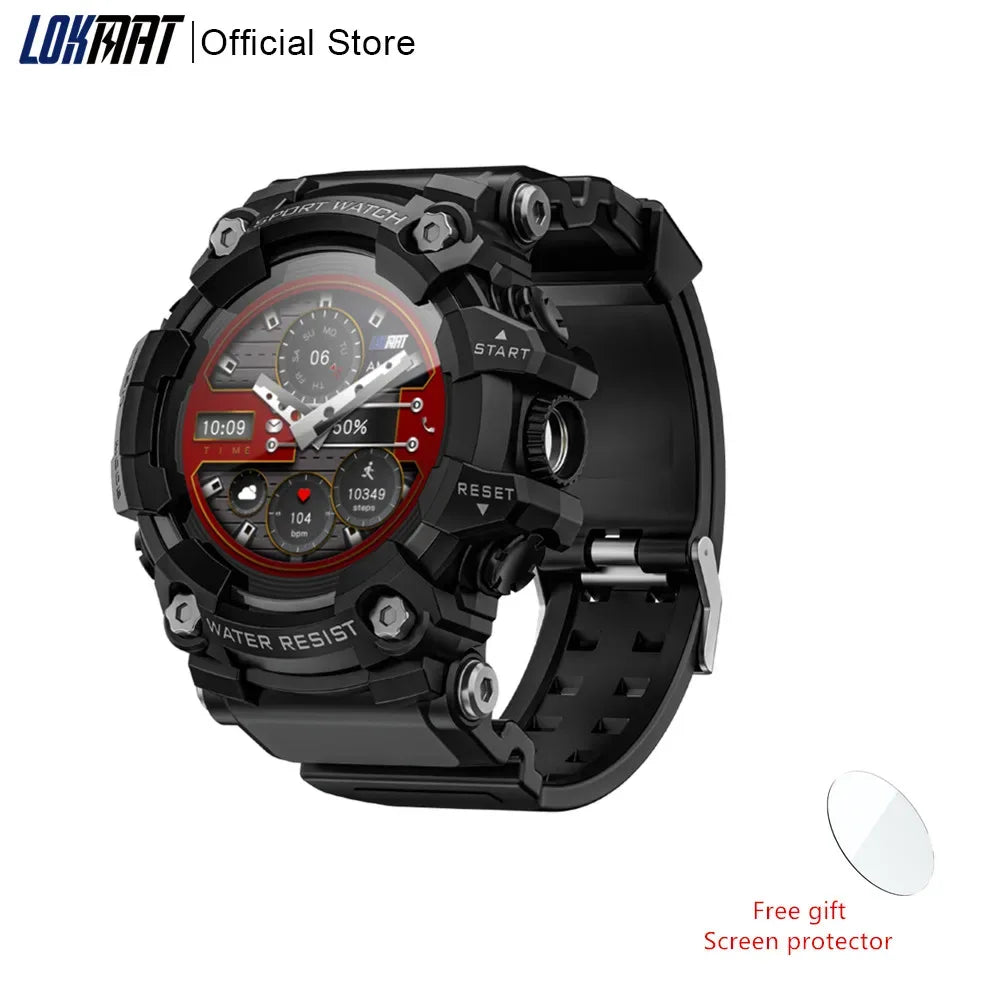 LOKMAT ATTACK-GT Upgrade Sport Smart Watch Waterproof Bluetooth Calls Rugged Smartwatches Flashlight Fitness Tracker for Phone - Wear444