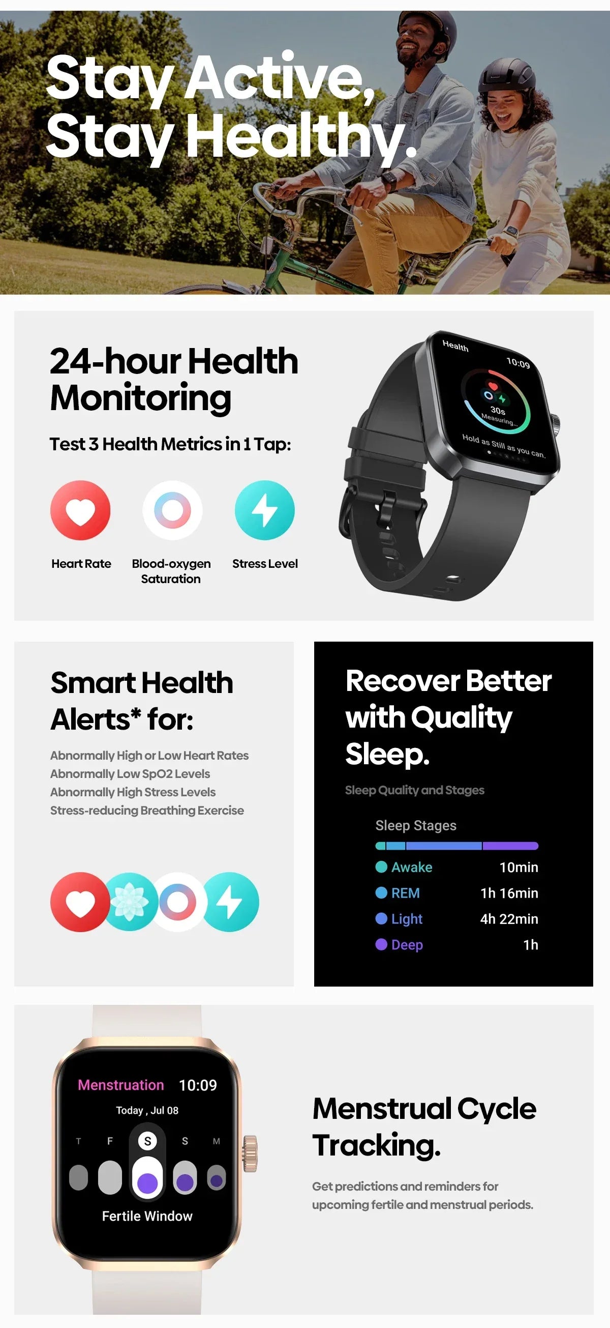 New Zeblaze Beyond 3 Plus GPS Smart Watch 1.78'' AMOLED Display Built-in Amazon Alexa Make/Receive Phone Calls 3ATM Smartwatch - Wear444