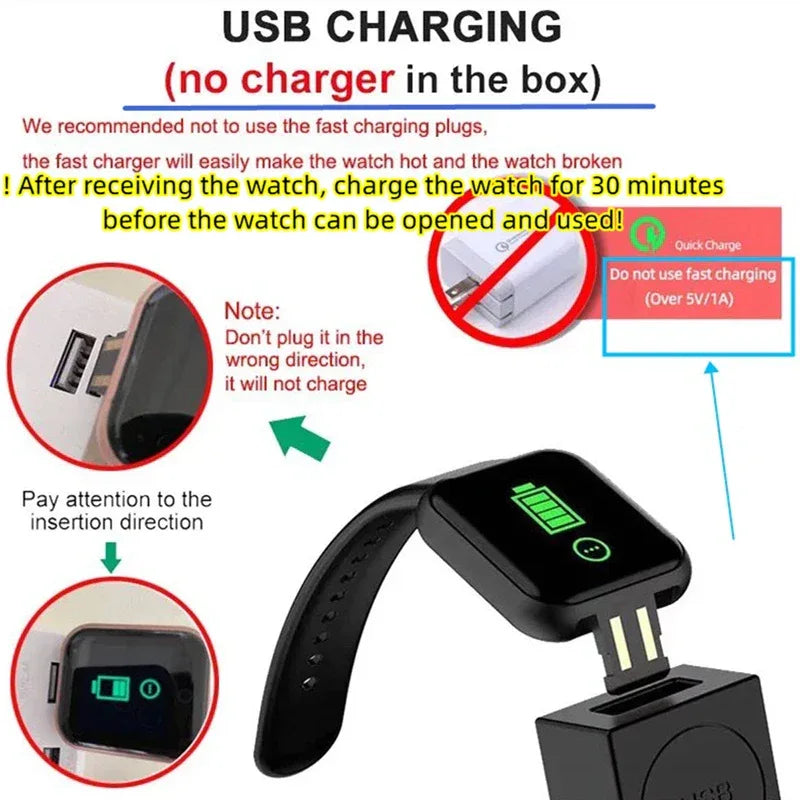 Multifunctional Smart Watch Men Women Bluetooth Connected Phone Music Player Fitness Sport Bracelet Sleep Monitor D13 Smartwatch - Wear444