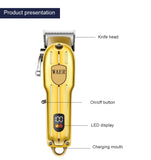 Hair Clipper Professional Electric Hair Clipper Rechargeable Hair Trimmer Machine Men's Electric Shaver Barber Cutting Machine