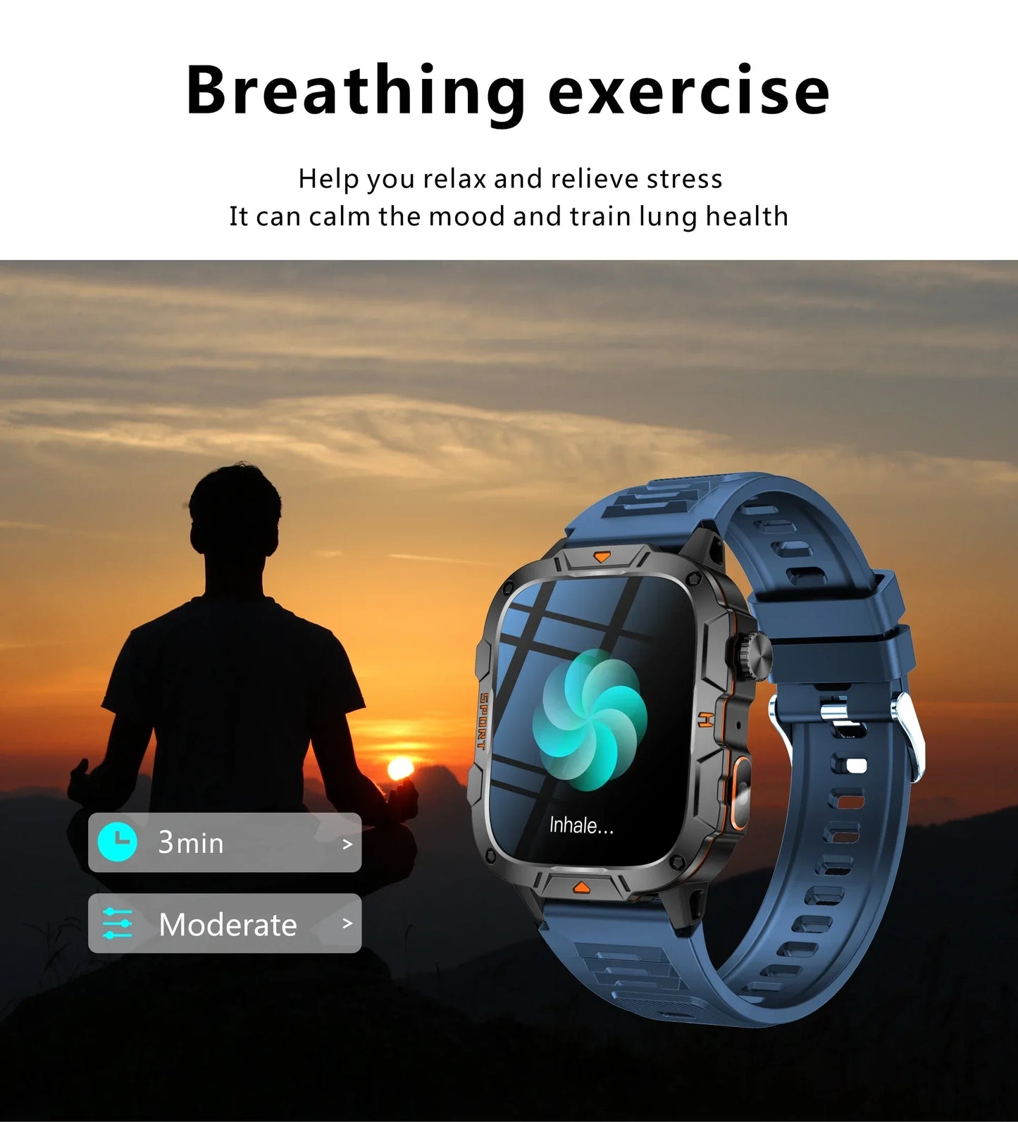 2025 Outdoor Sports Smart Watch GPS Tracker 5ATM Flashlight 1.96" HD Display Screen Bluetooth Call Men Fitness Watches - Wear444
