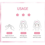 Sakura Sunscreen and Cleanser RichFoam Deep Clean Remove Grease Improve Oily Face Wash Cream GentleMoisturizing Remove Blackhead