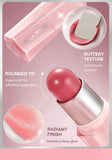 Page Vine Buttery Bliss Glow Blush Stick Bronzer Rouge 2-in-1 Natural Nude Shimmer Blusher Cream Brighten Flush Hydrated Makeup