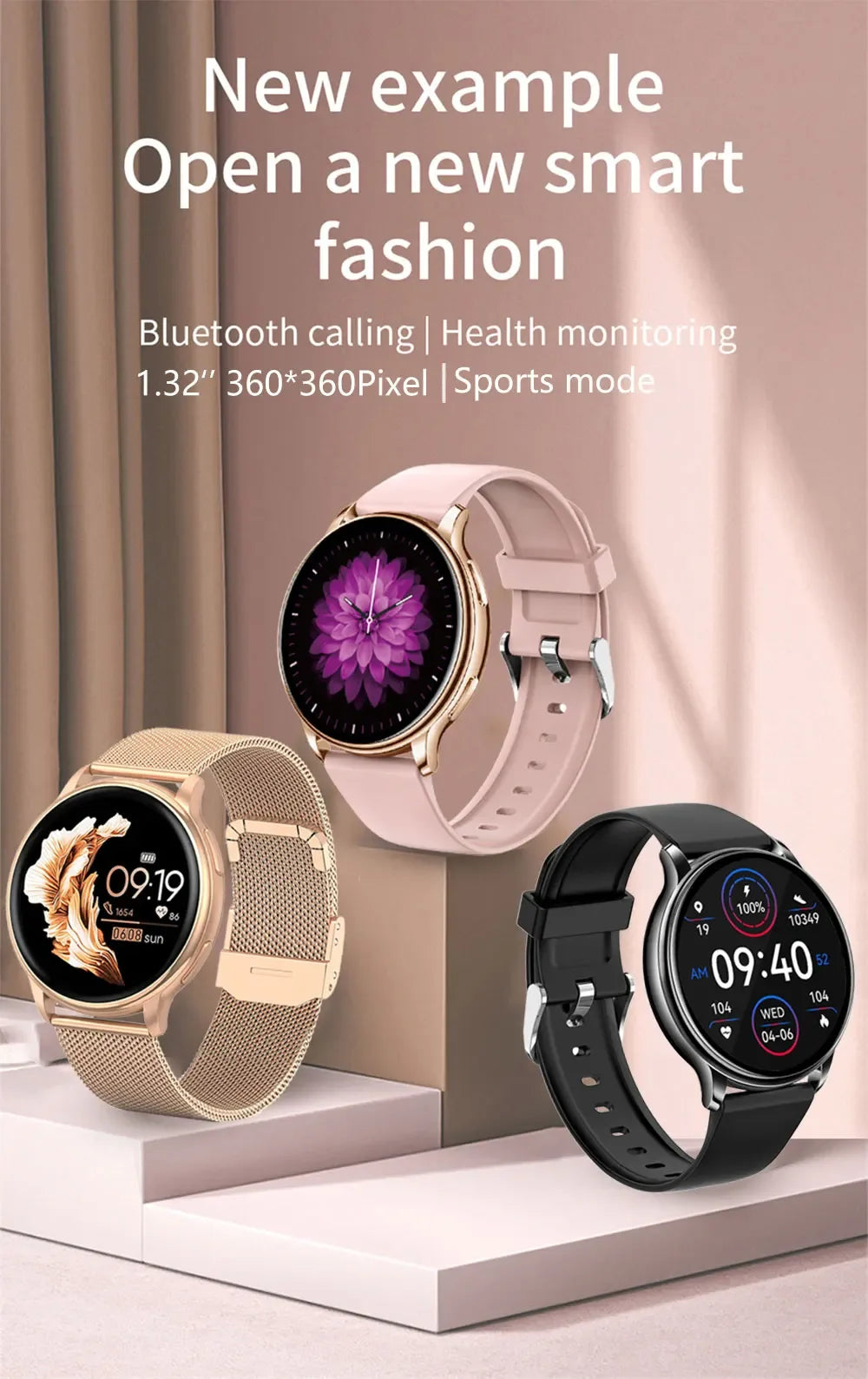 MEVADEN Bluetooth Call Smart Watch Women Fashion Watches Custom Dial Sport Fitness Health Tracker Smartwatch for Android IOS Y22 - Wear444