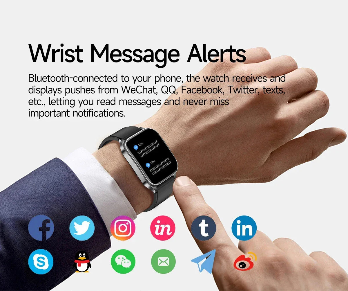 2025Hot AI-GPT Diagosis ECG Health SmartWatch Blood Pressure Lipid Uric Acid 650nm Dual-Probelaser Heart Analysis Smart bracelet - Wear444