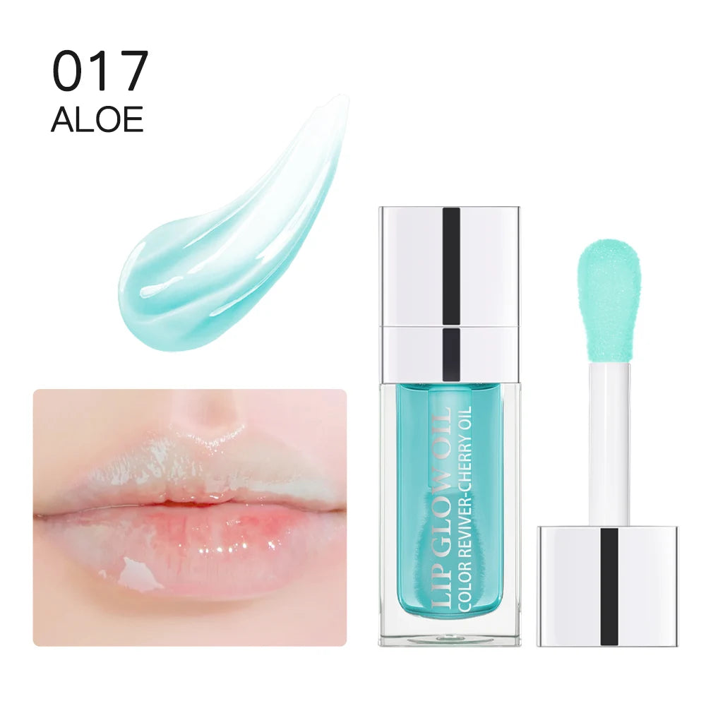 Hot Clear 6ml Crystal Jelly Moisturizing Lip Oil Plumping Lip Gloss Sexy Plump Lip Glow Oil Tinted Lip Plumper Lips Makeup