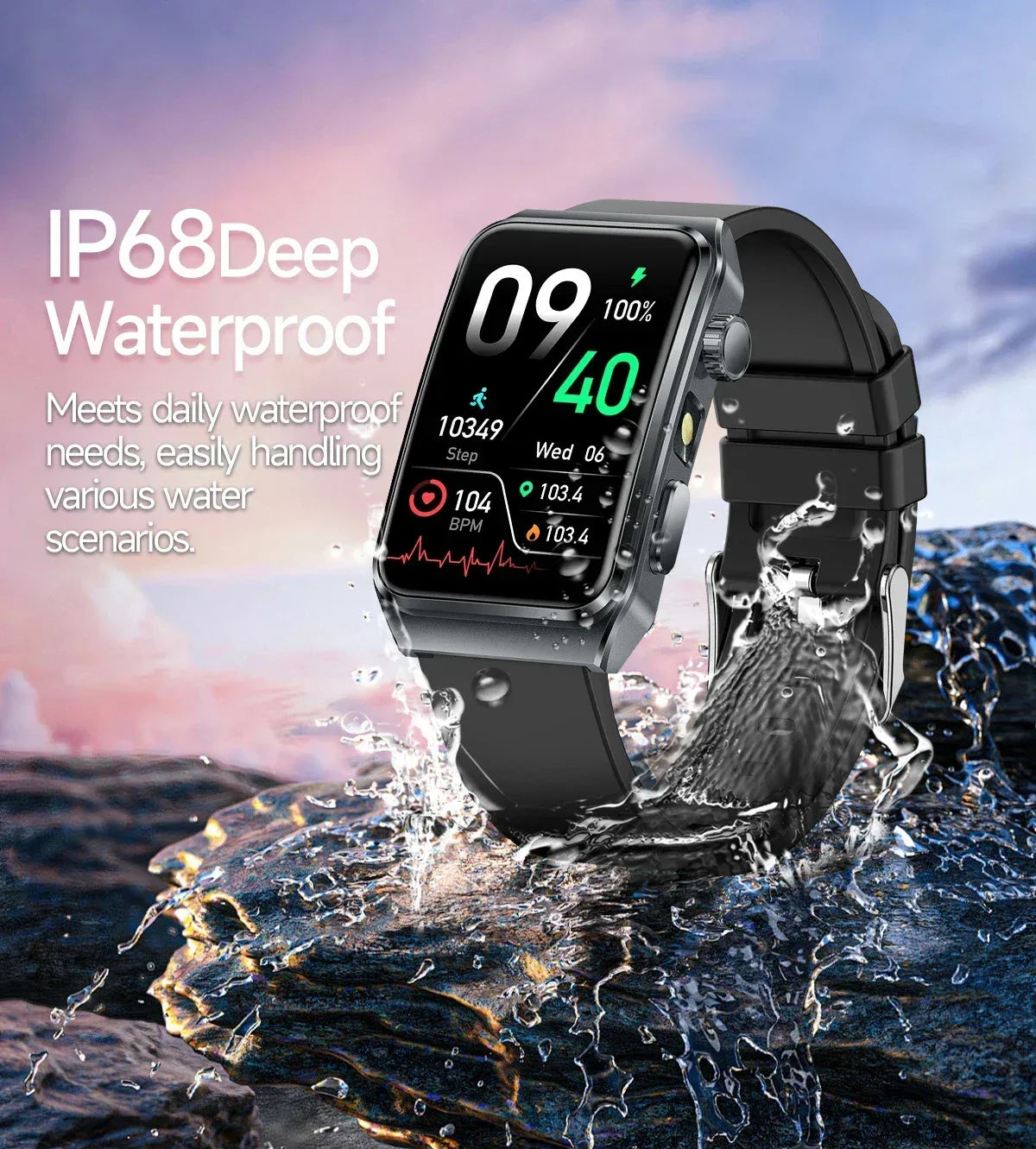 2025 New Nursing Grade ECG+PPG Pulse therapy Smartwatch Men Blood lipid Uric acid Bluetooth call Health Bracelet For Android iOS - Wear444