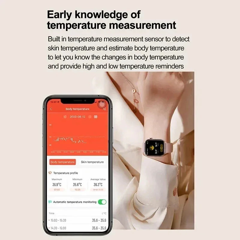 2025 New ECG+PPG Monitoring Smart Watch Women Blood pressure Blood Lipid Uric Acid Women Menstrual Health Tracker Smartwatches - Wear444