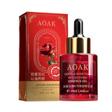 30ml Double Rose Petal Radiance Essence Oil Facial Care Tightening Moisturizing Ginseng Essential Oil Face Serum Korean Skin Car
