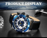 MEGIR Luxury Men's Watch Leather Belt Quartz Business Watches Luminous Fashion Sports Man Wristwatch Clock Relogios Masculino