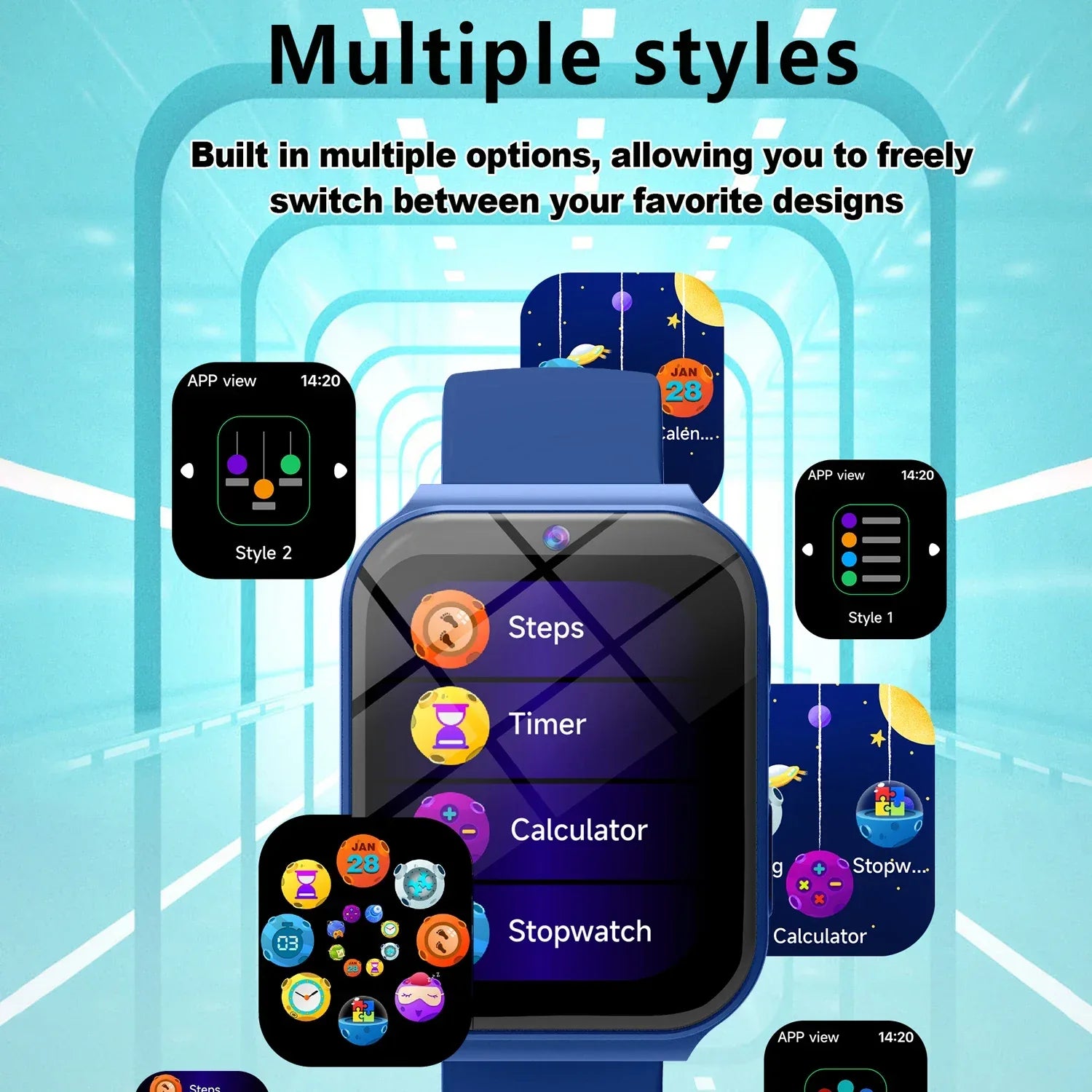 2025 New Smartwatch For Kids HD Camera Flashlight Study Partners Multi Games Calculator Children's Day Birthday Gift Boys Girls - Wear444