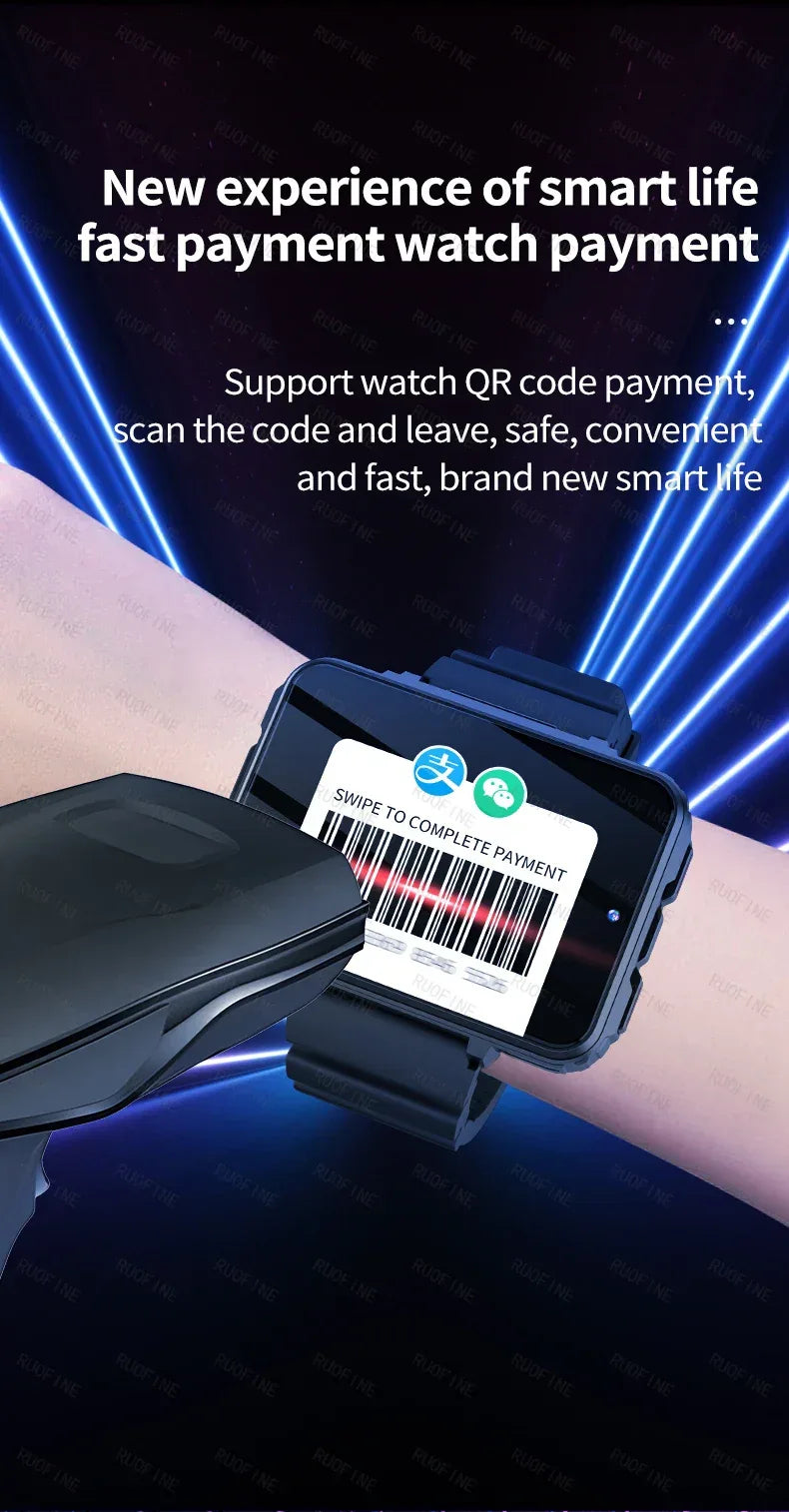 4G LTE Android Smartwatch 2025 Connected Watch Man Sim Card Phone Mobile 2.4 Inch 1.4GHz Electronics Smart Watch New In Global - Wear444