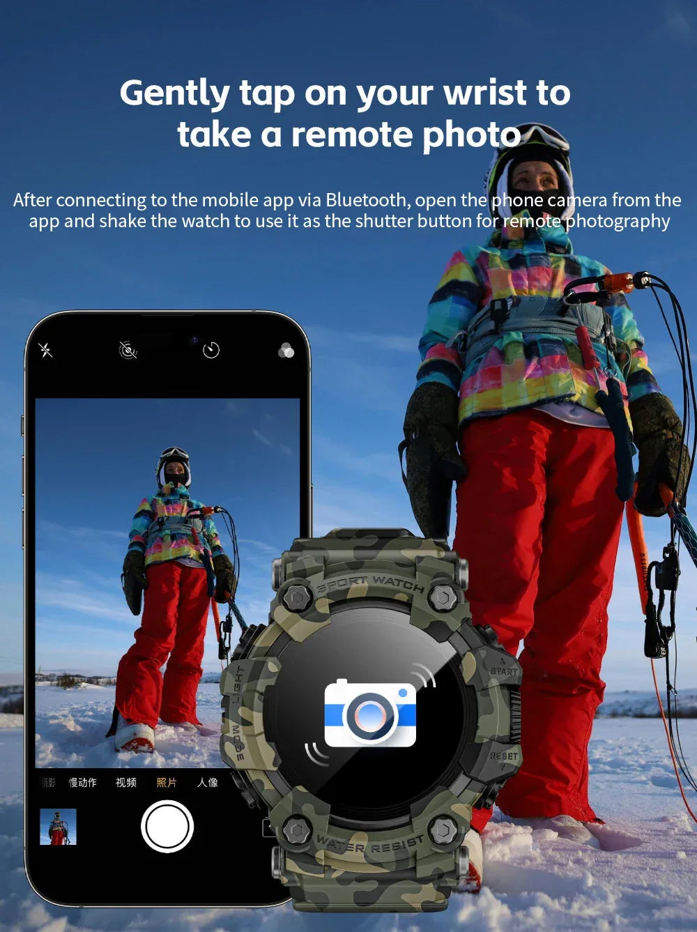 LOKMAT ATTACK-GT Upgrade Sport Smart Watch Waterproof Bluetooth Calls Rugged Smartwatches Flashlight Fitness Tracker for Phone - Wear444