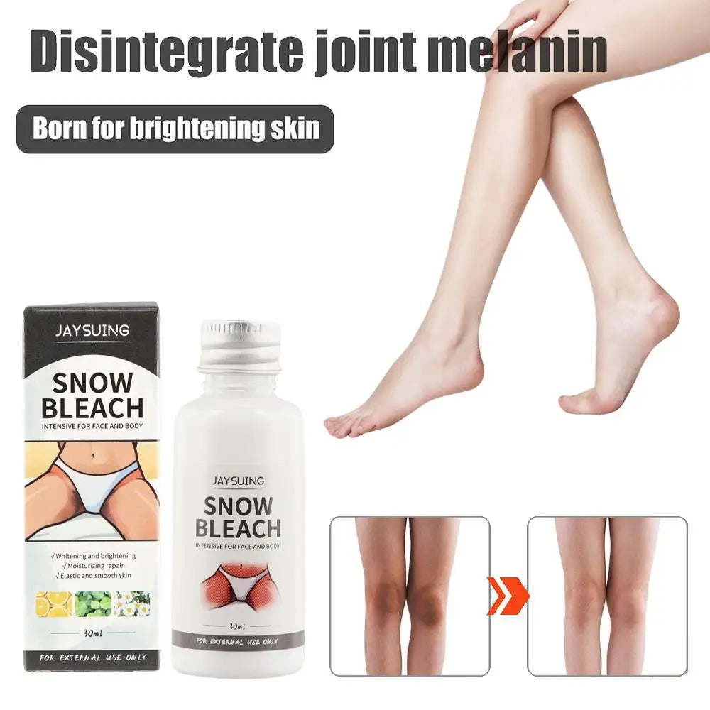 30ml Glowhite Snow Bleach Cream  Hyperpigmentation Lightens Dark Spots Penetrates Skin Layers Brightens Moisturizes Armpit Neck
