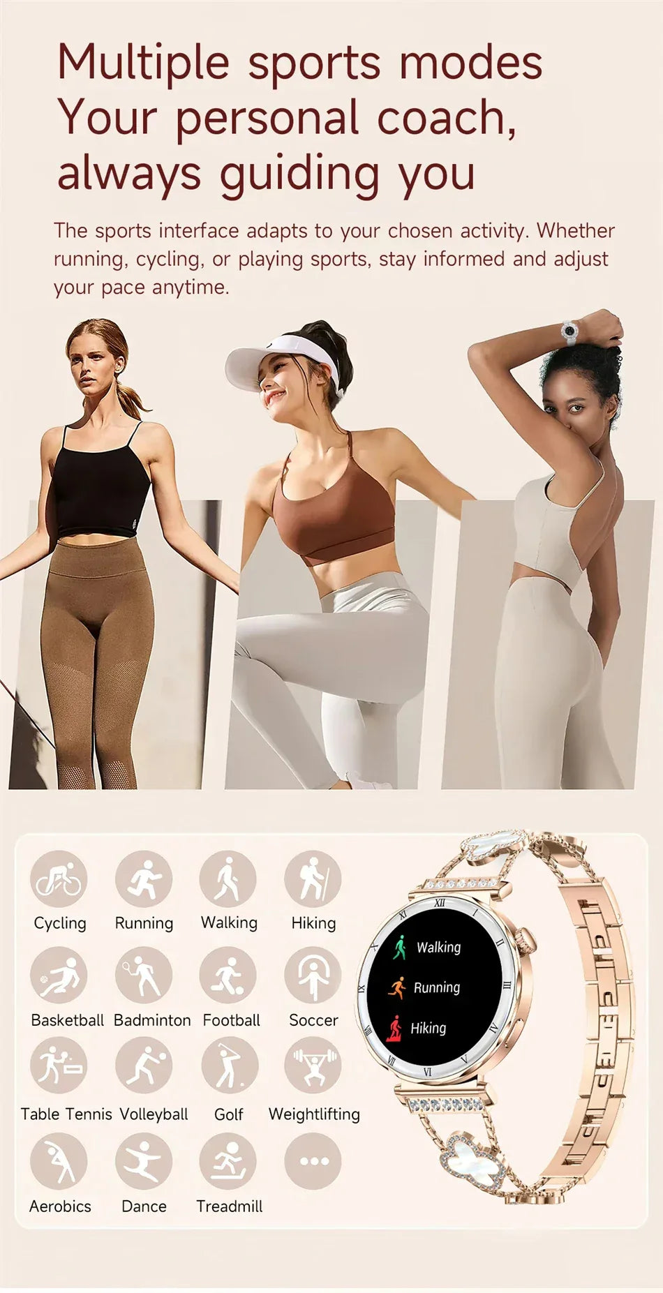 2025 New Fashion Smart Watch Women AMOLED Screen Bluetooth Call Watches Custom Dials Female Health Music Sport Ladies Smartwatch - Wear444