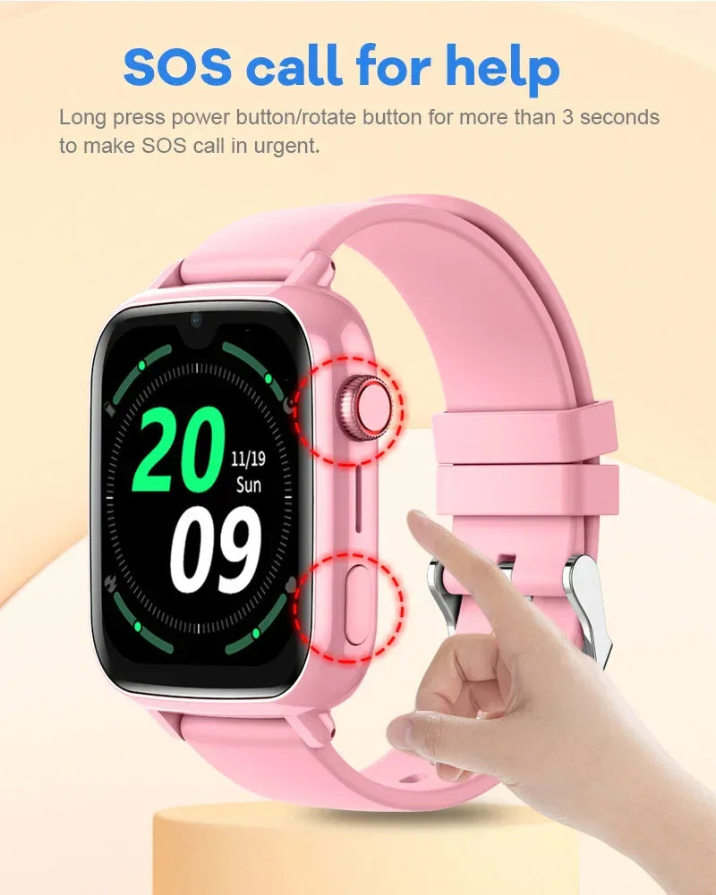4G Smart Watch Kids GPS WIFI Video Call SOS APP Download Child Smartwatch Camera Monitor Tracker Location Phone Watch - Wear444