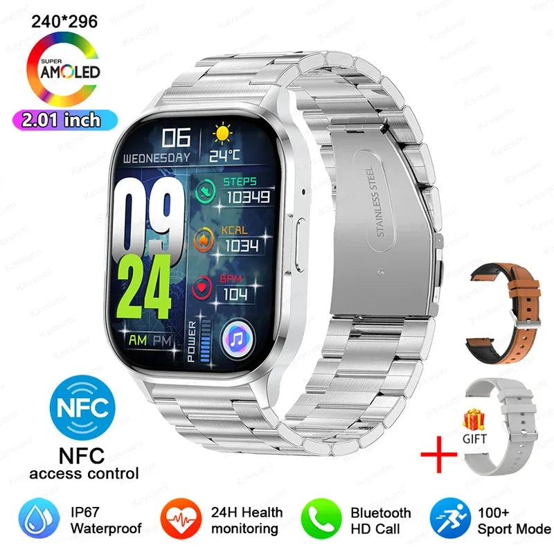 2026 Fashion Women Watch Ultra Smart Watches 2.01"AMOLED Full Touch Screen Call health Sport Smartwatch For Android IOS Ladies - Wear444