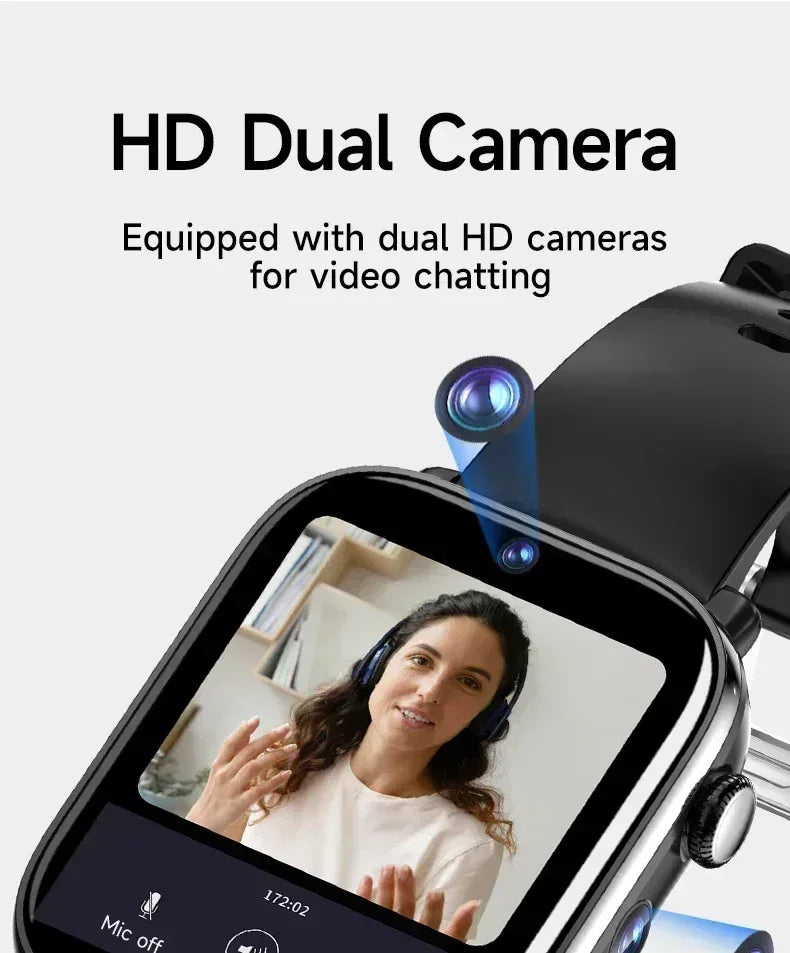 i1 Android Smartwatch with Full 4G/5G SIM Support, HD Camera, GPS, NFC, and Google Play Store，Sport Design for Men Women - Wear444