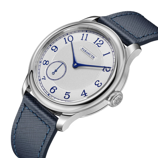 FARASUTE NEW Machinery Men Watch Salmon Dial St17 Manual Mechanical Watch Small Second Vintage Bonklip Bracelet