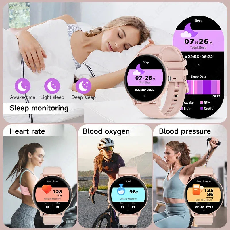 2025 New Smart Watch Women Men Bluetooth Call Sports Fitness Watches Heart Rate Health Monitor Smartwatch Ladies For Android iOS - Wear444