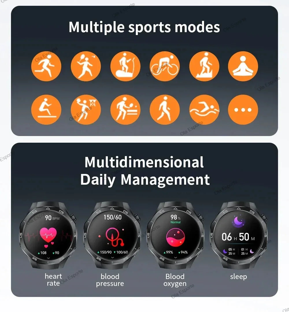 2026 Watch 5 Pro GPS Track Smart Watch Men 360*360 AMOLED Screen BT Call Fitness IP68 Waterproof Health Monitor Man Smartwatches - Wear444