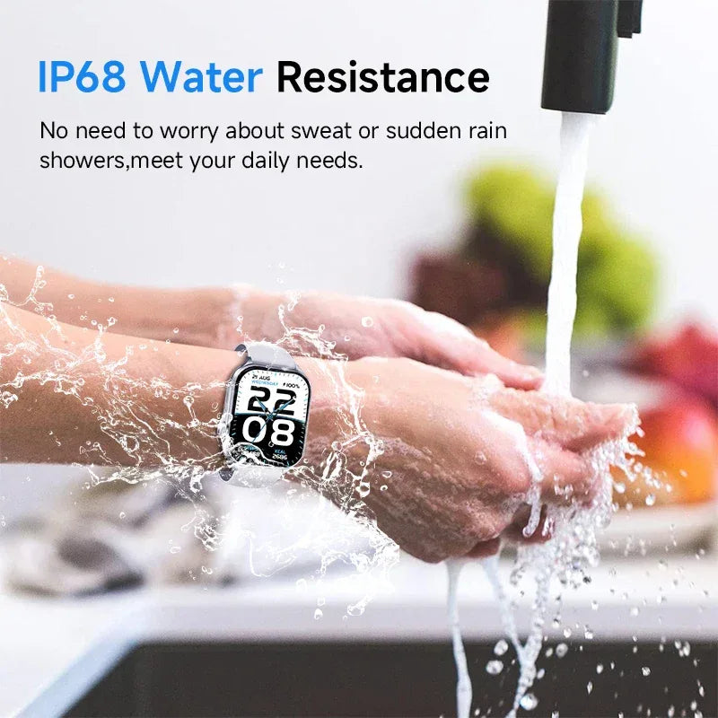 Original Lenovo Smart Watches Sports Fitness Watch Heart Rate Full Touch Screen BT Call Ultra Light Smartwatch for Men Women - Wear444