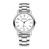 Fashion Men Quartz Watch Luxury Silver Band Analog Watch for Mens Clock Reloj Hombre