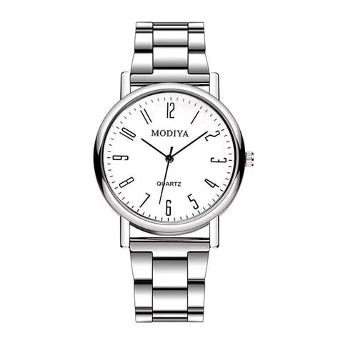 Fashion Men Quartz Watch Luxury Silver Band Analog Watch for Mens Clock Reloj Hombre