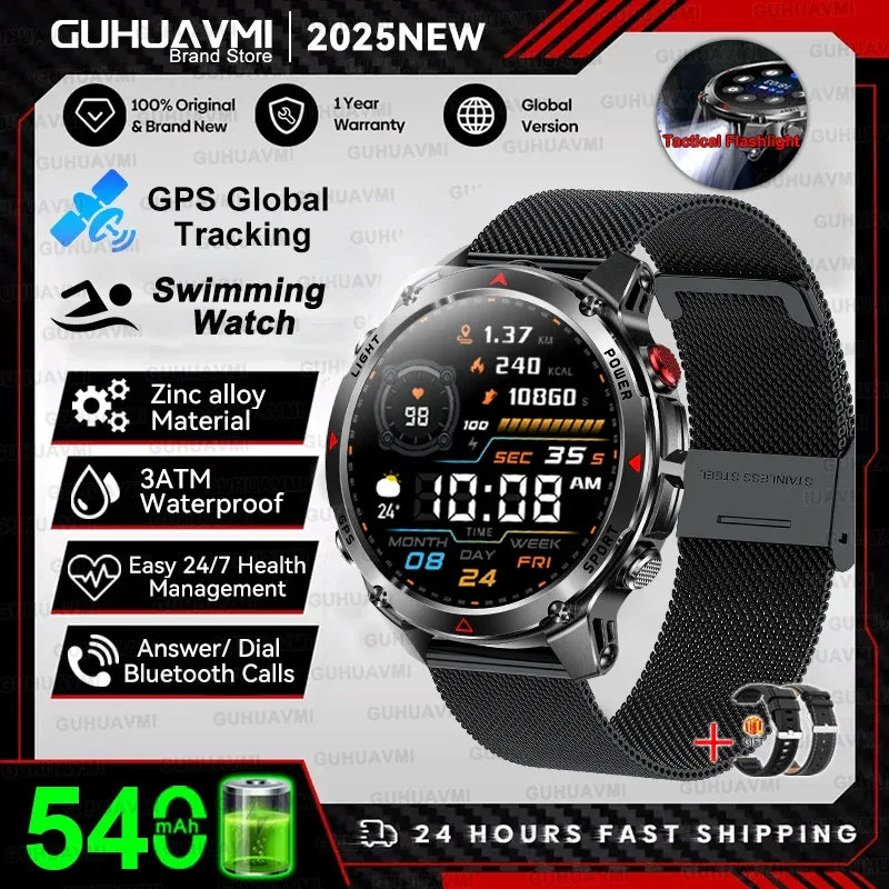 2025 New Women's Fashion Sports Smart Watch Built in GPS 3ATM Waterproof Bluetooth Call Health Monitoring Smartwatches For Women - Wear444