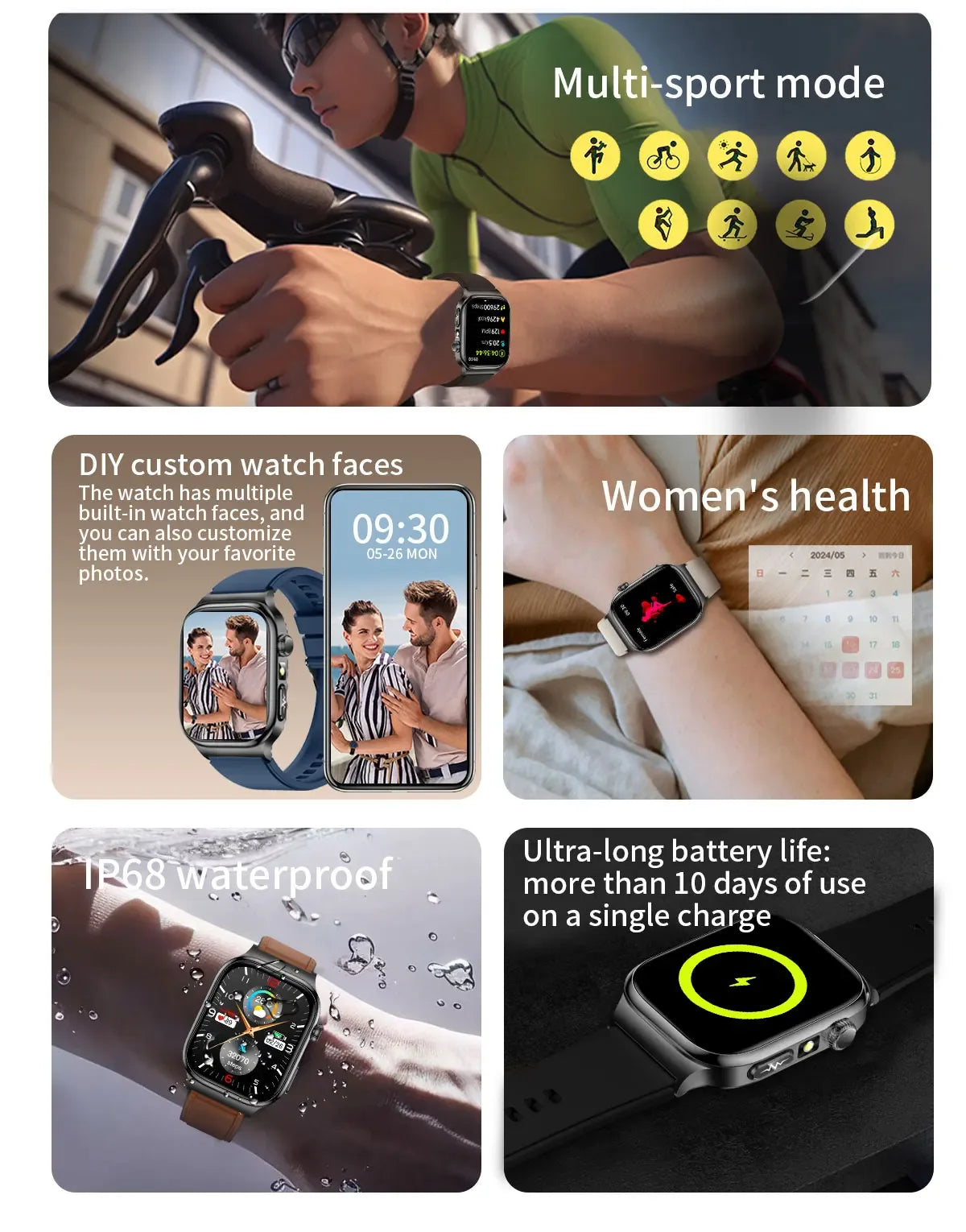 Accurate Measurement Health Smart Watch ECG+PPG Uric Acid Blood Pressure Blood Lipids BT Call Bluetooth Sport tracker Smartwatch - Wear444