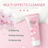 Sakura Sunscreen and Cleanser RichFoam Deep Clean Remove Grease Improve Oily Face Wash Cream GentleMoisturizing Remove Blackhead