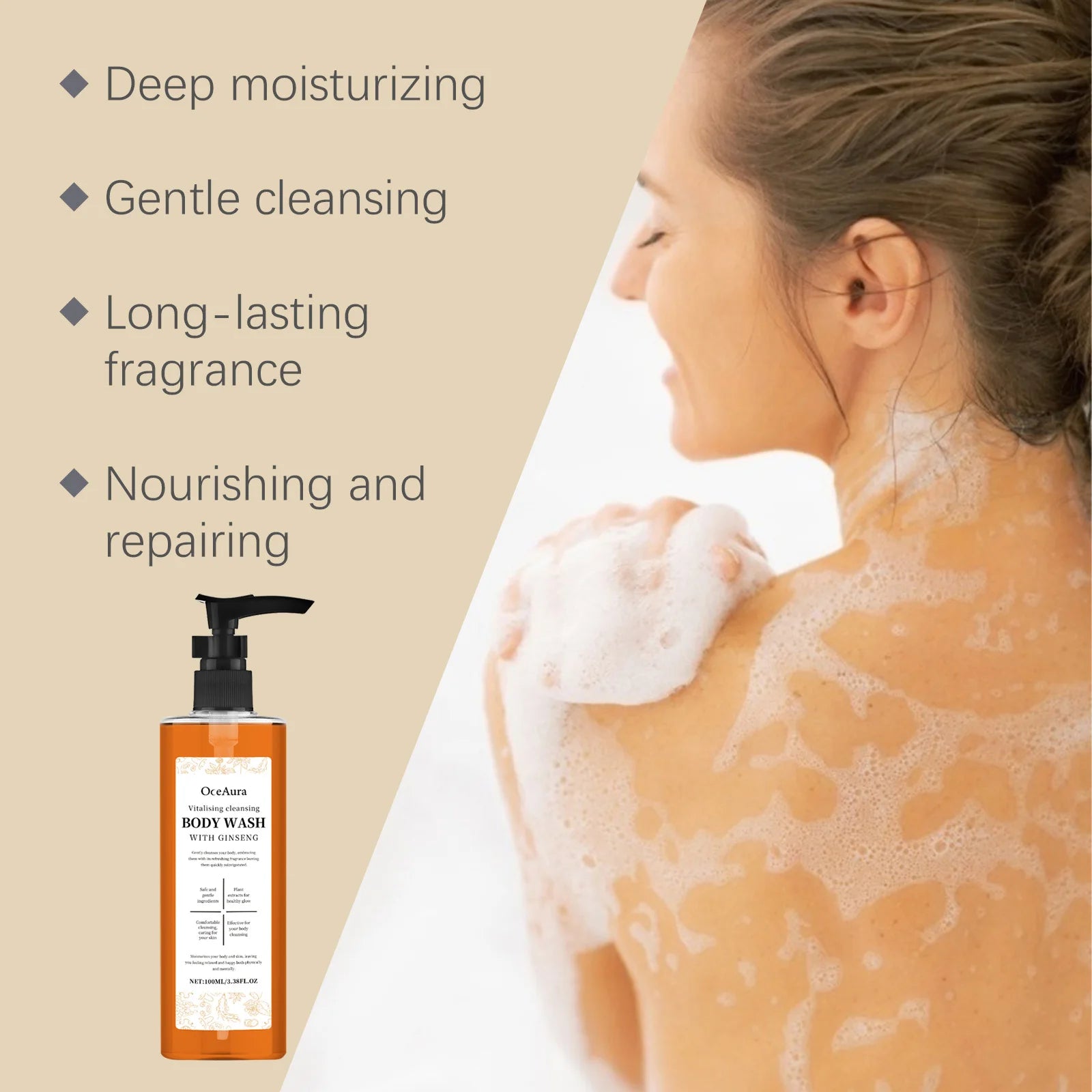 Happy Bath Body Wash Oil Deep Cleaning Dirt Remove Back Acne Smooth Brighten Skin Relax Body Improve Mood Refreshing Shower Gel