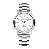 Fashion Men Quartz Watch Luxury Silver Band Analog Watch for Mens Clock Reloj Hombre