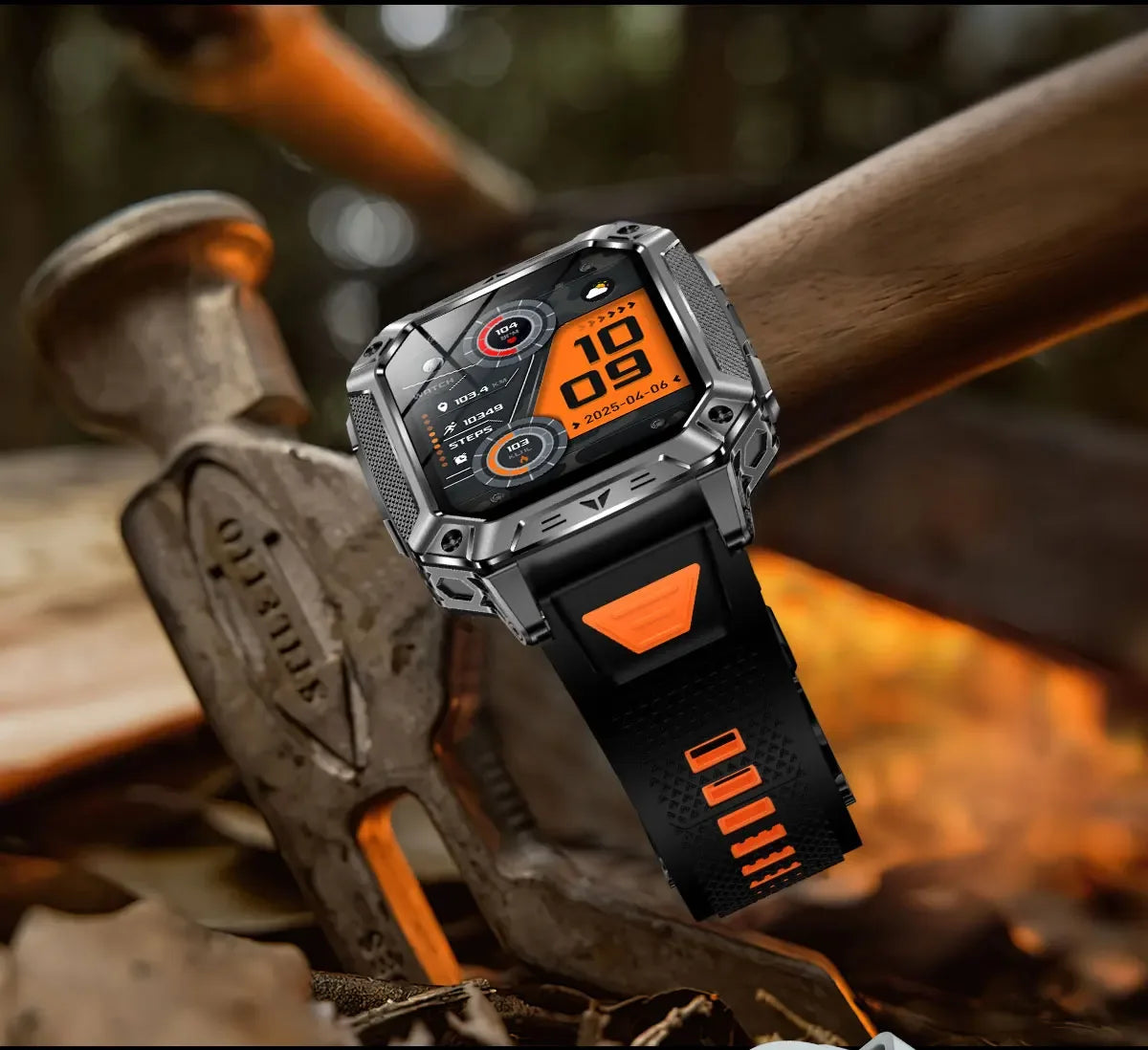 Robust military smart watch 1400Mah battery fitness tracking 10ATM waterproof tactical sports flashlight men's phone watch - Wear444