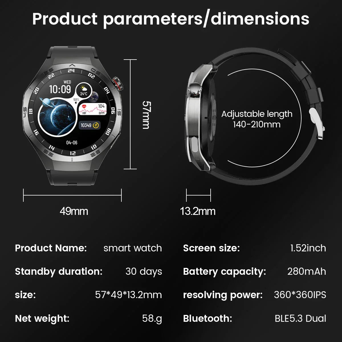2025New For Android and ios Smart Watch Men AMOLED Screen GPS Motion trajectory Heart Rate Bluetooth Calls SmartWatch Waterproof - Wear444