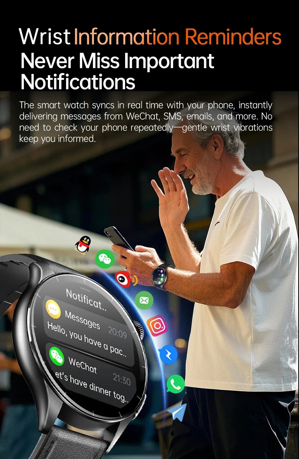 2025 New NFC+ECG+PPG Health Smart Watch BMI Fat Heart Rate Blood Pressure Watch 380mAh BT Call IP68 Waterproof Sports Bracelet - Wear444