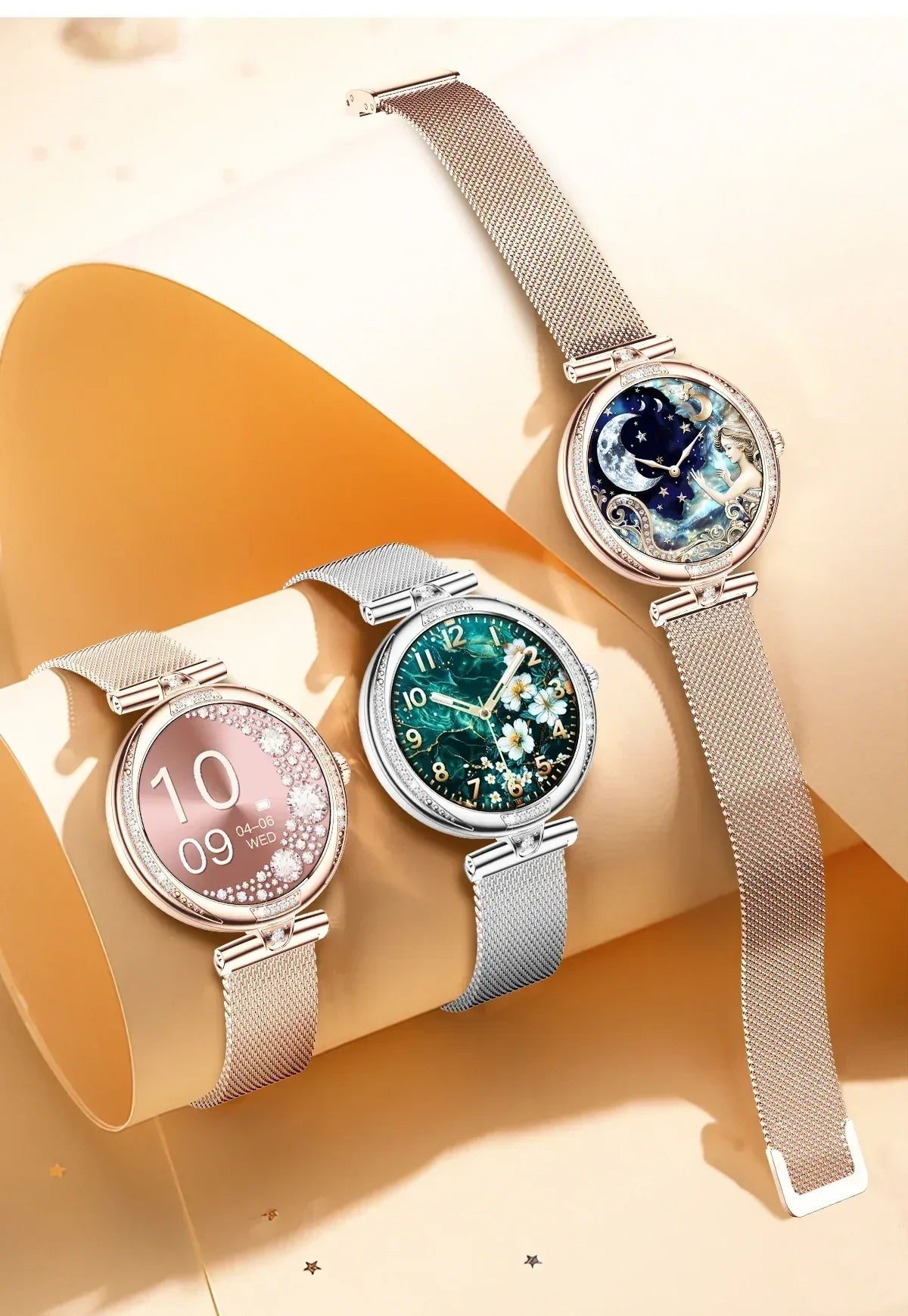 NX17PRO Women's Smart Watch With Metal Strap AMOLED Screen Bluetooth Calls Sports Health Monitor Fashion Decoration Wristwatch - Wear444