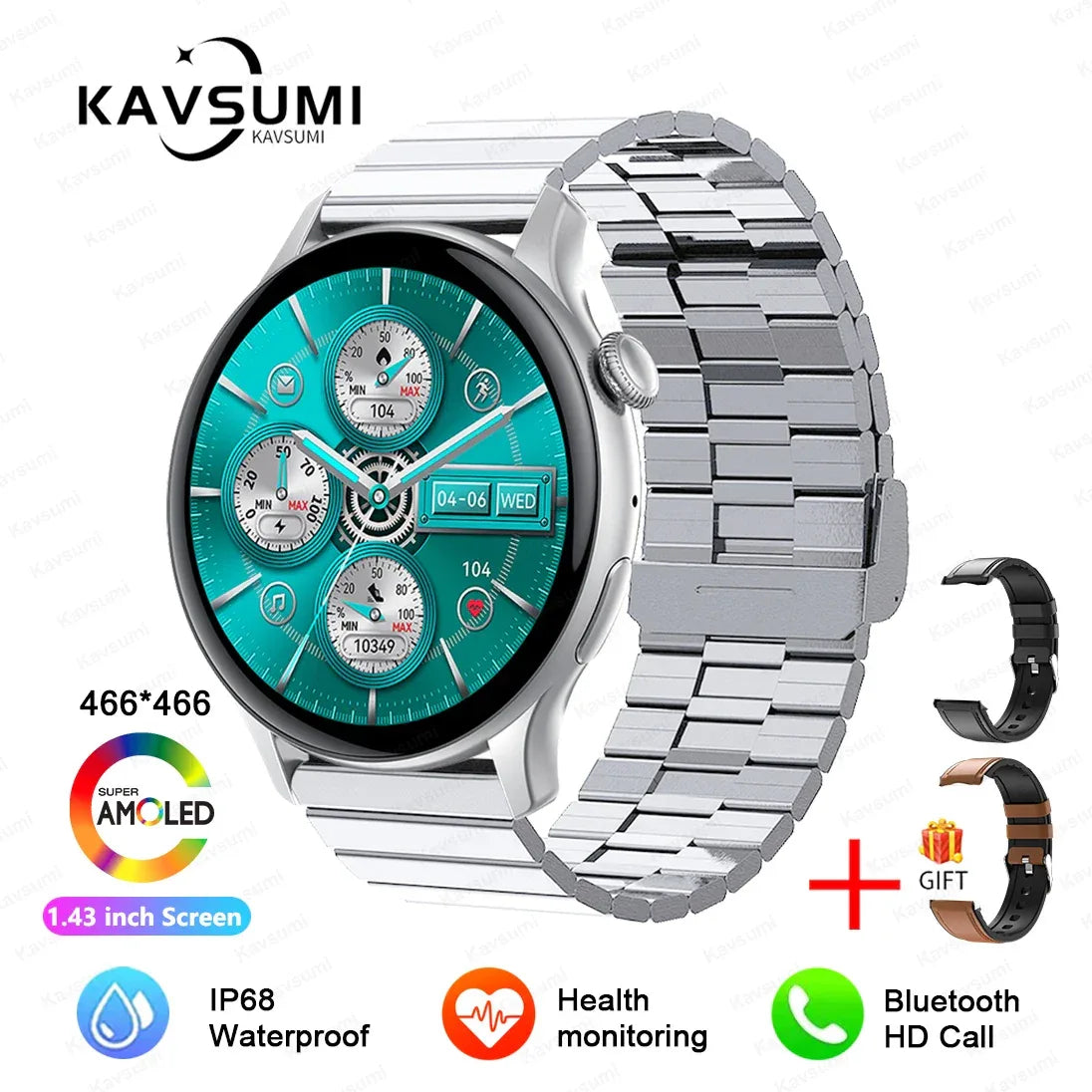 Smartwatch for Women AMOLED Screen Always Display Time NFC IP68 Waterproof Sports Call Women Smart Watch For Women Custom dial - Wear444