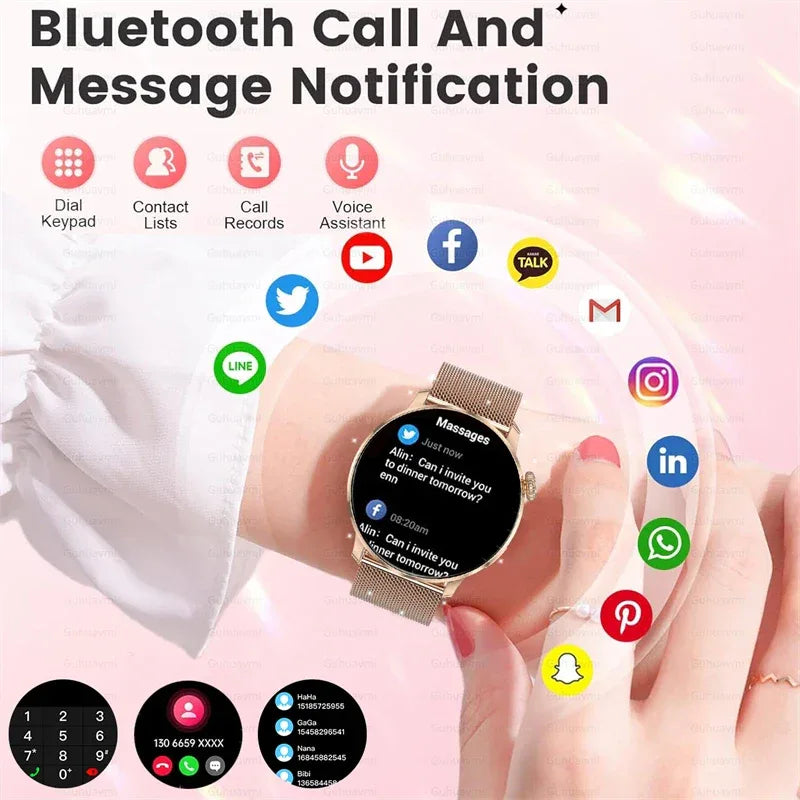 2026New Fashion Smart Watch Lady Man Watch AMOLED Screen GPS Sport Heart Rate Bluetooth Call Waterproof Outdoor Smartwatch Women - Wear444