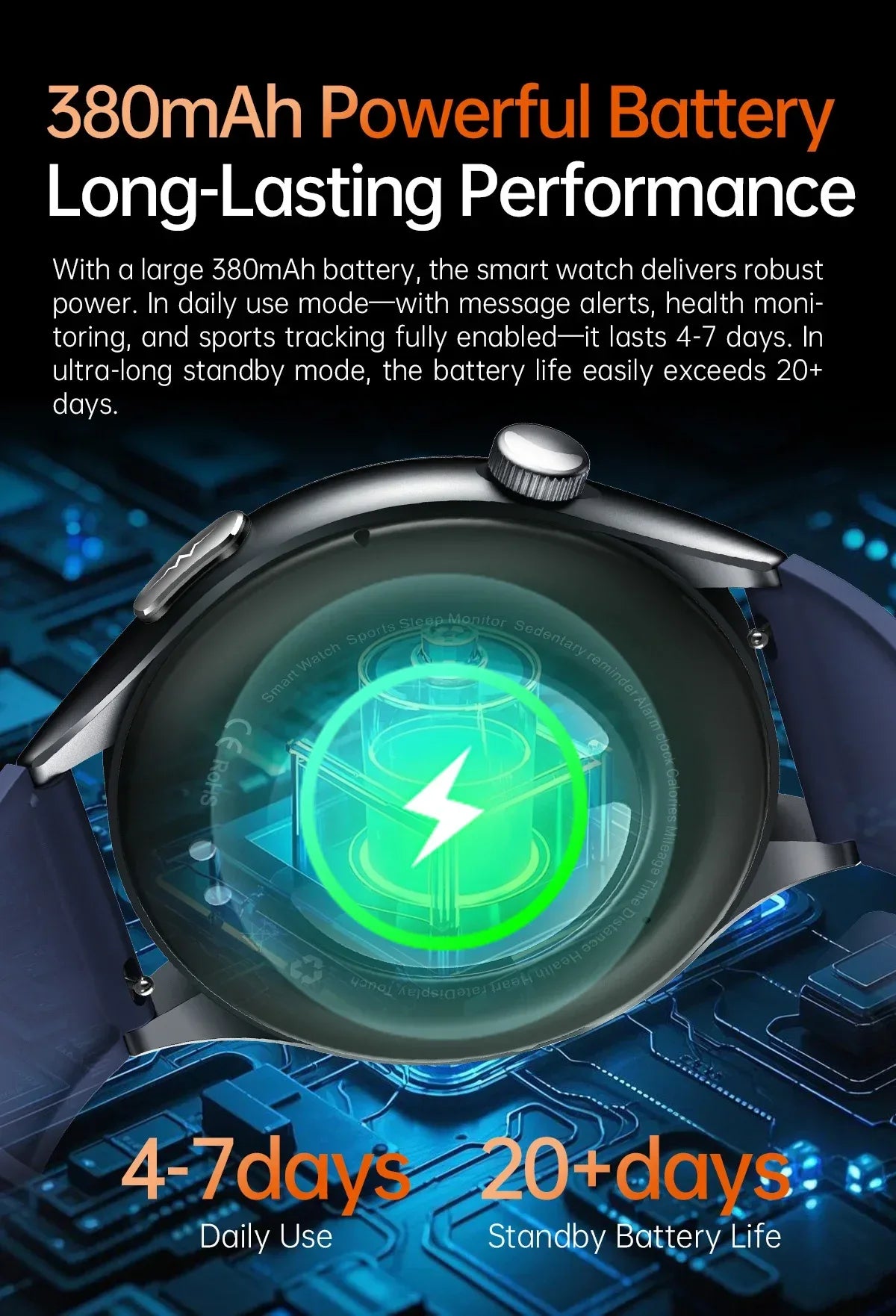 2025 New NFC+ECG+PPG Health Smart Watch BMI Fat Heart Rate Blood Pressure Watch 380mAh BT Call IP68 Waterproof Sports Bracelet - Wear444