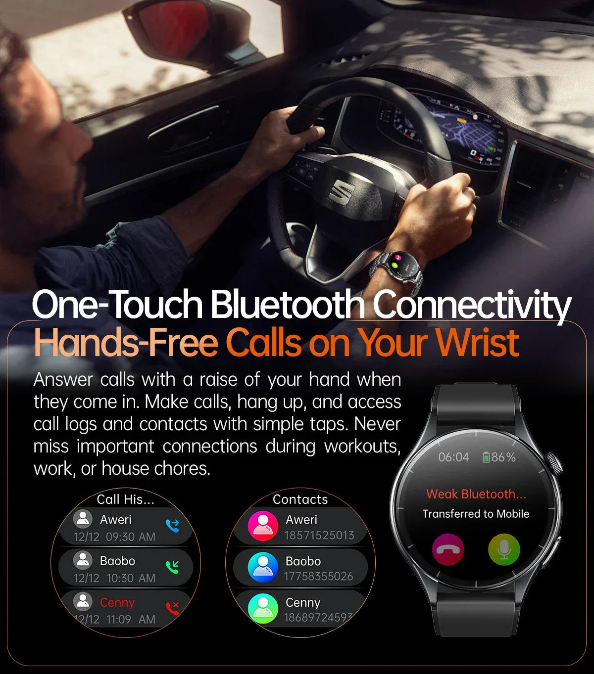 2025 New NFC+ECG+PPG Health Smart Watch BMI Fat Heart Rate Blood Pressure Watch 380mAh BT Call IP68 Waterproof Sports Bracelet - Wear444