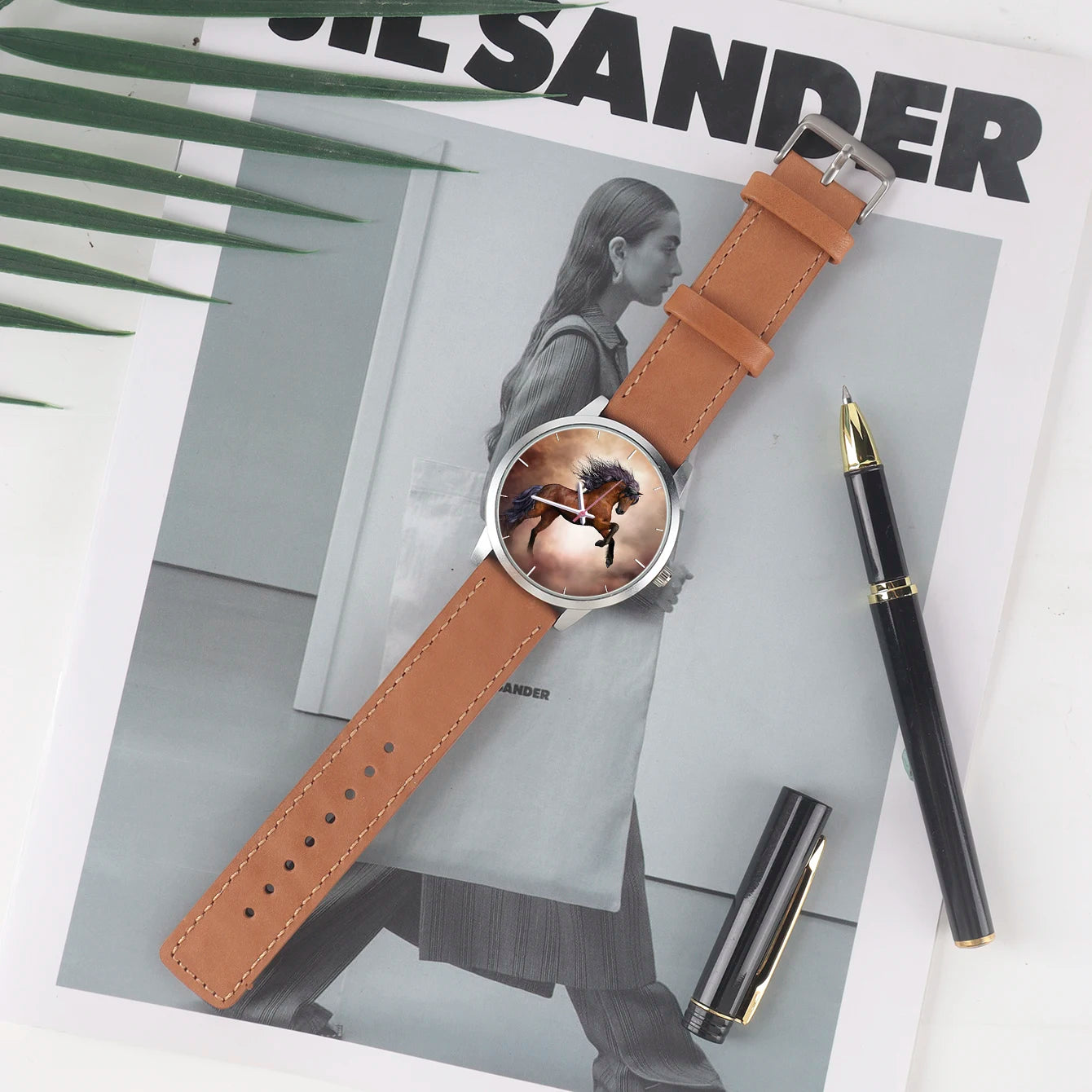 Fashion Trend Quartz Watches for Men Watch Unique Creativity Stallion Men's Stylish Watches Silver Horse Choice