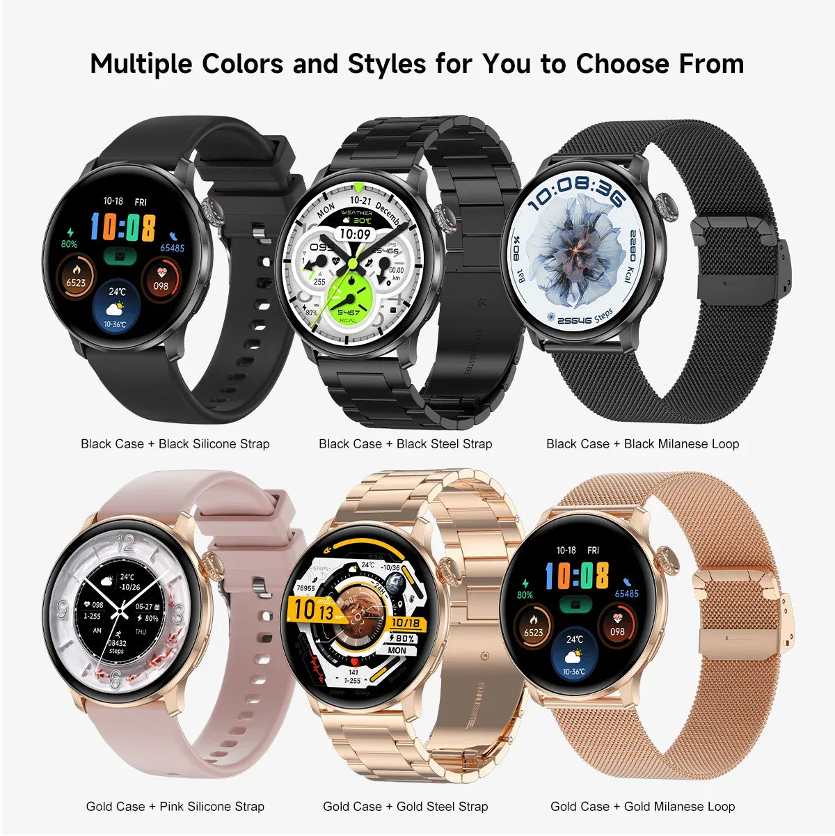 2026New Fashion Smart Watch Lady Man Watch AMOLED Screen GPS Sport Heart Rate Bluetooth Call Waterproof Outdoor Smartwatch Women - Wear444