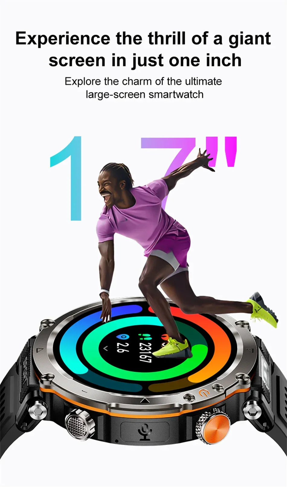 Outdoor Sports Smart Watch Men AMOLED Screen NFC Heart Rate Bluetooth Call 5ATM Waterproof Smartwatch 2025 New Fashion Luxury - Wear444