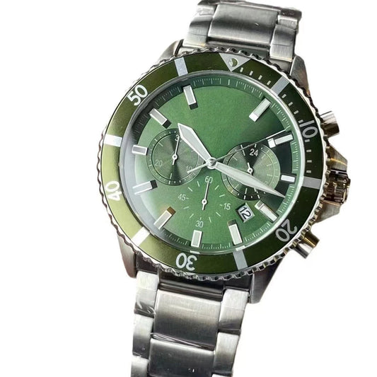 Premium Large Dial Quartz Watch - Luminous Stainless Steel Men's Watch