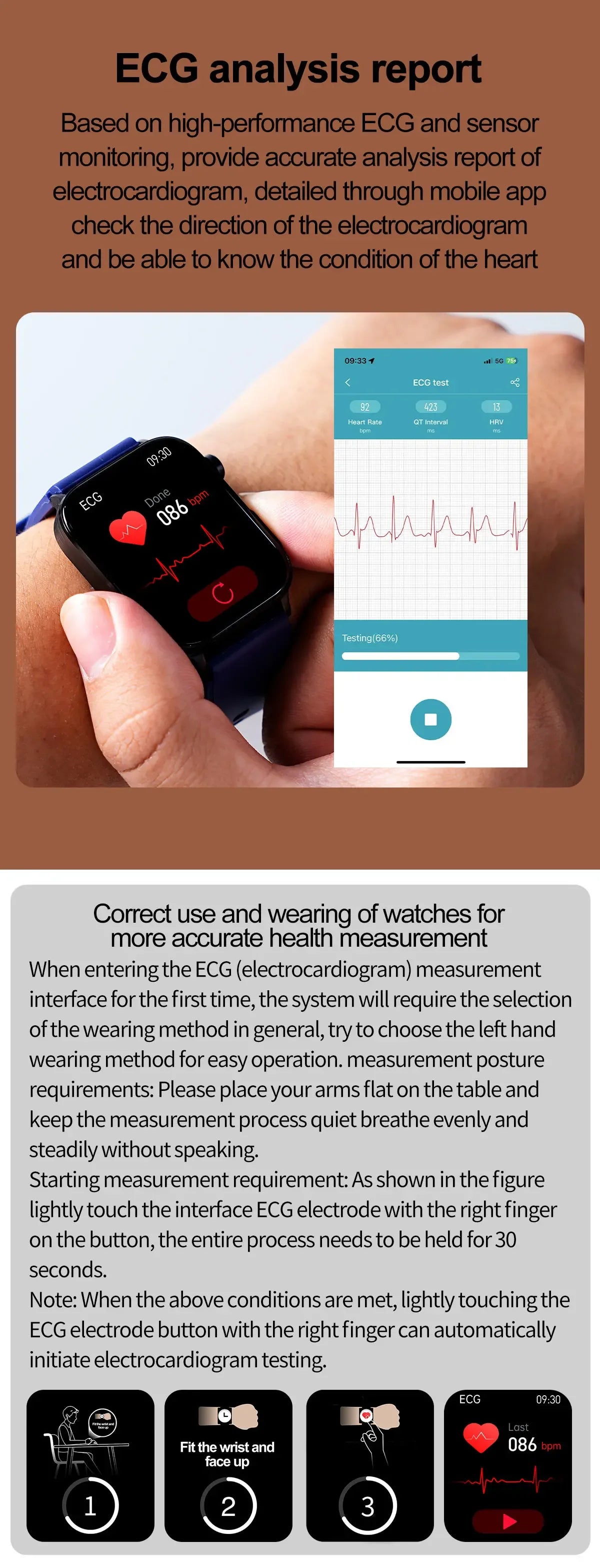 2025 New ECG+PPG Monitoring Smart Watch Women Blood pressure Blood Lipid Uric Acid Women Menstrual Health Tracker Smartwatches - Wear444