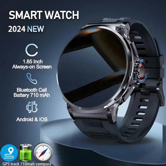 2026 New GPS Track Smart Watch Men 1.85-Inch HD AMOLED Screen 710 Mah Battery Sport Bluetooth Call Smartwatch For Android IOS - Wear444